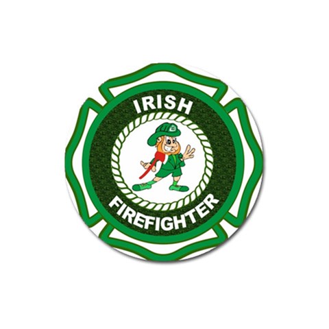 Irish Firefighter Magnet 3  (Round) from ArtsNow.com Front