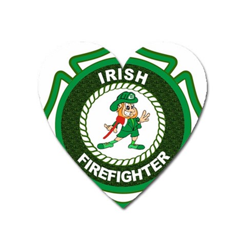 Irish Firefighter Magnet (Heart) from ArtsNow.com Front