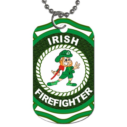 Irish Firefighter Dog Tag (One Side) from ArtsNow.com Front