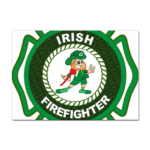 Irish Firefighter Sticker A4 (10 pack) from ArtsNow.com Front