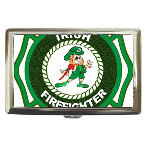 Irish Firefighter Cigarette Money Case from ArtsNow.com Front