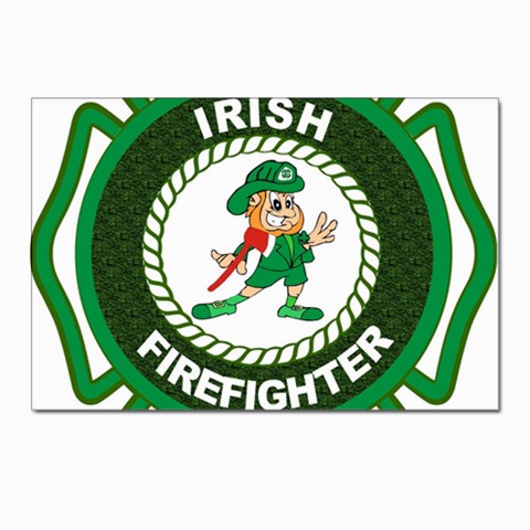 Irish Firefighter Postcard 4 x 6  (Pkg of 10) from ArtsNow.com Front