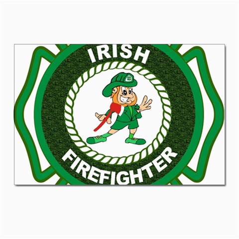 Irish Firefighter Postcards 5  x 7  (Pkg of 10) from ArtsNow.com Front