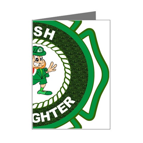 Irish Firefighter Mini Greeting Card from ArtsNow.com Left