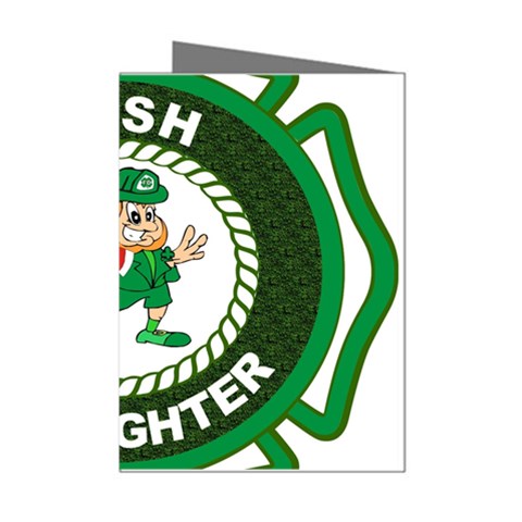 Irish Firefighter Mini Greeting Cards (Pkg of 8) from ArtsNow.com Left