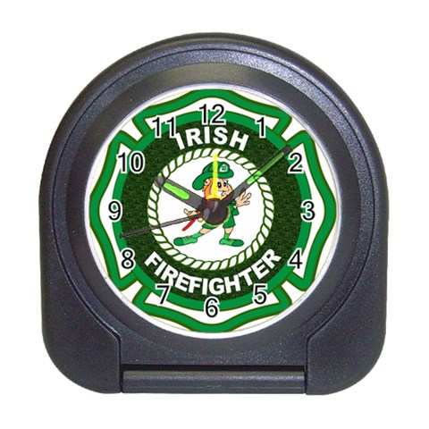 Irish Firefighter Travel Alarm Clock from ArtsNow.com Front