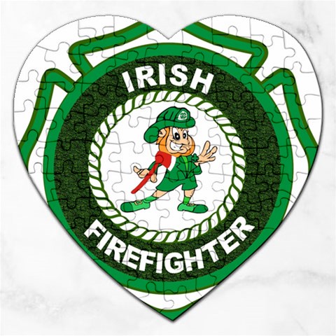 Irish Firefighter Jigsaw Puzzle (Heart) from ArtsNow.com Front