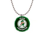 Irish Firefighter 1  Button Necklace