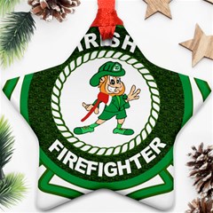 Irish Firefighter Star Ornament (Two Sides) from ArtsNow.com Front