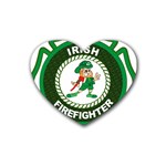 Irish Firefighter Rubber Heart Coaster (4 pack)