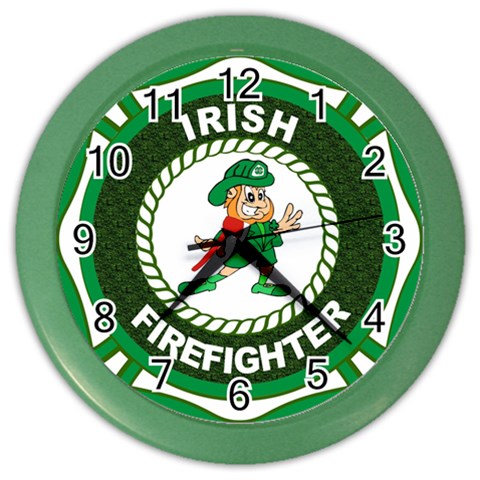 Irish Firefighter Color Wall Clock from ArtsNow.com Front