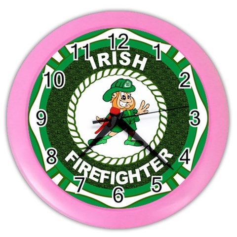 Irish Firefighter Color Wall Clock from ArtsNow.com Front