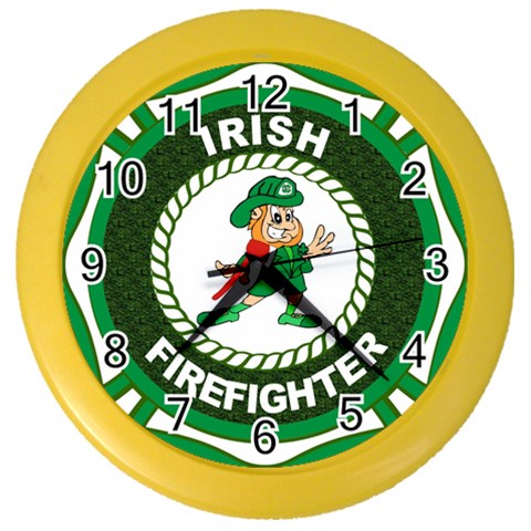 Irish Firefighter Color Wall Clock from ArtsNow.com Front