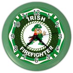 Irish Firefighter Color Wall Clock