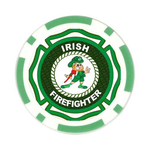 Irish Firefighter Poker Chip Card Guard from ArtsNow.com Front