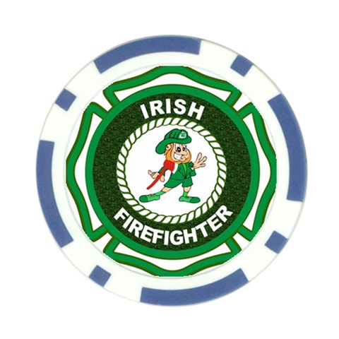 Irish Firefighter Poker Chip Card Guard from ArtsNow.com Front