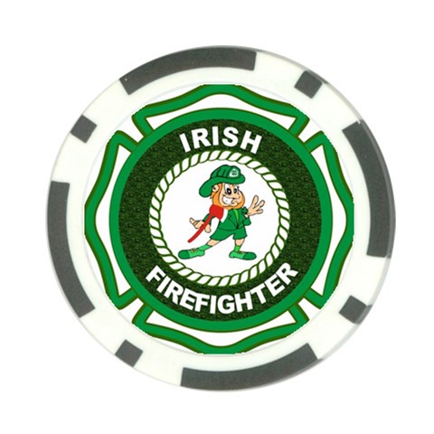 Irish Firefighter Poker Chip Card Guard from ArtsNow.com Back