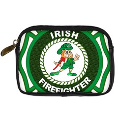 Irish Firefighter Digital Camera Leather Case from ArtsNow.com Front