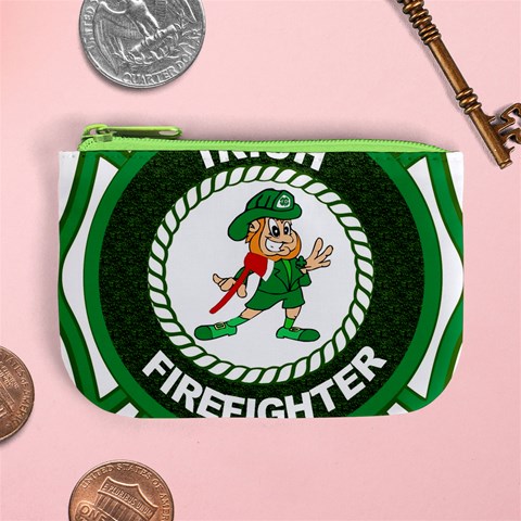 Irish Firefighter Mini Coin Purse from ArtsNow.com Front