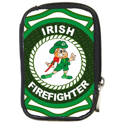 Irish Firefighter Compact Camera Leather Case from ArtsNow.com Front