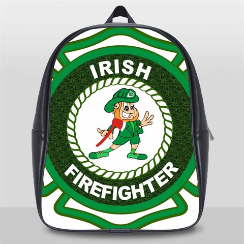 Irish Firefighter School Bag (Large) from ArtsNow.com Front