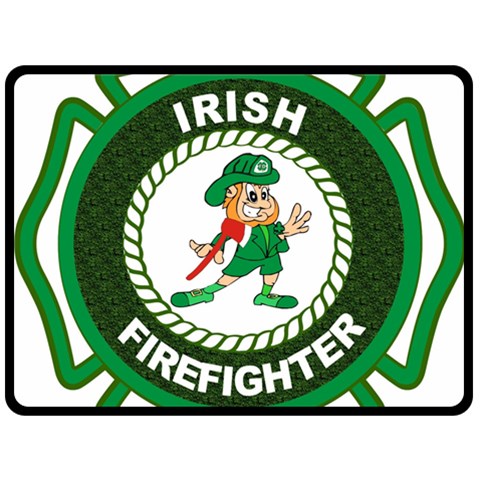 Irish Firefighter Fleece Blanket (Large) from ArtsNow.com 80 x60  Blanket Front