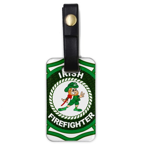 Irish Firefighter Luggage Tag (one side) from ArtsNow.com Front