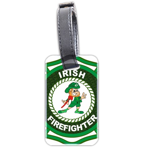 Irish Firefighter Luggage Tag (two sides) from ArtsNow.com Front