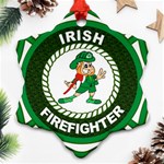 Irish Firefighter Ornament (Snowflake)