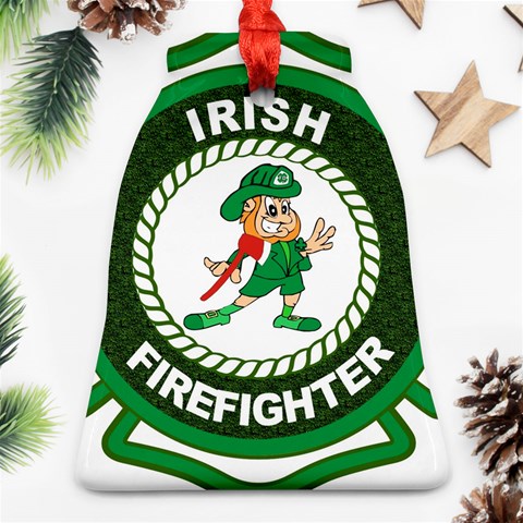 Irish Firefighter Ornament (Bell) from ArtsNow.com Front