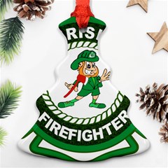 Irish Firefighter Christmas Tree Ornament (Two Sides) from ArtsNow.com Front