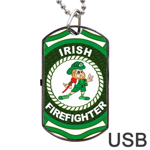 Irish Firefighter Dog Tag USB Flash (One Side) from ArtsNow.com Front