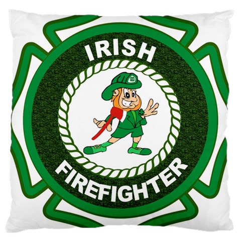 Irish Firefighter Large Cushion Case (One Side) from ArtsNow.com Front