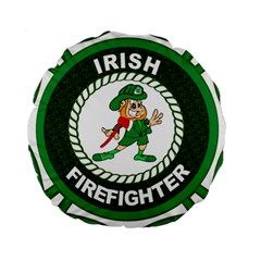 Irish Firefighter Standard 15  Premium Round Cushion  from ArtsNow.com Front