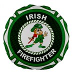 Irish Firefighter Large 18  Premium Round Cushion 