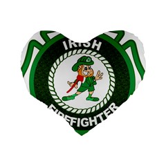 Irish Firefighter Standard 16  Premium Heart Shape Cushion  from ArtsNow.com Back