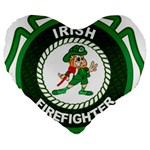 Irish Firefighter Large 19  Premium Heart Shape Cushion