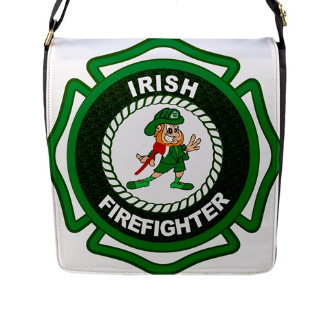 Irish Firefighter Flap Closure Messenger Bag (L) from ArtsNow.com Front