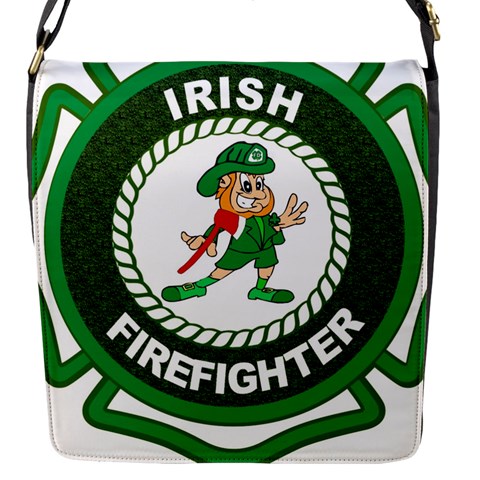 Irish Firefighter Flap Closure Messenger Bag (S) from ArtsNow.com Front