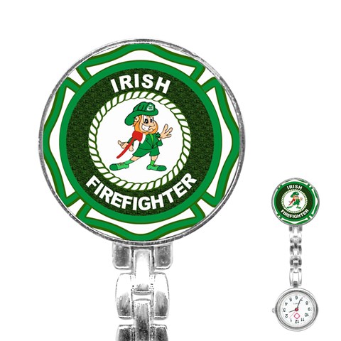 Irish Firefighter Stainless Steel Nurses Watch from ArtsNow.com Front