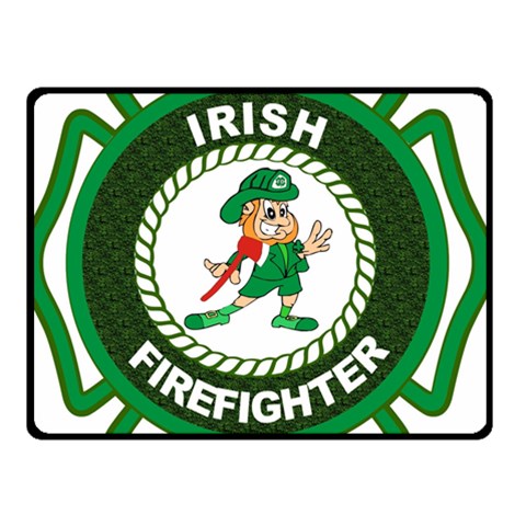 Irish Firefighter Double Sided Fleece Blanket (Small) from ArtsNow.com 45 x34  Blanket Front