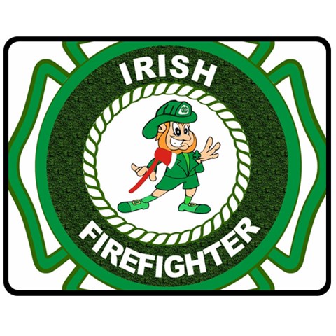 Irish Firefighter Double Sided Fleece Blanket (Medium) from ArtsNow.com 58.8 x47.4  Blanket Front