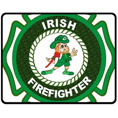 Irish Firefighter Double Sided Fleece Blanket (Medium) from ArtsNow.com 58.8 x47.4  Blanket Front