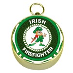 Irish Firefighter Gold Compass