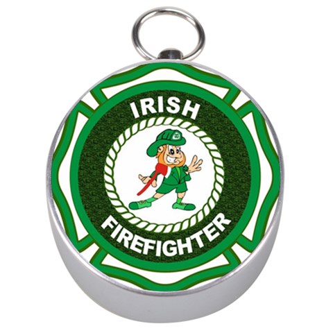 Irish Firefighter Silver Compass from ArtsNow.com Front