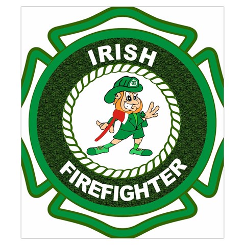 Irish Firefighter Drawstring Pouch (Small) from ArtsNow.com Front