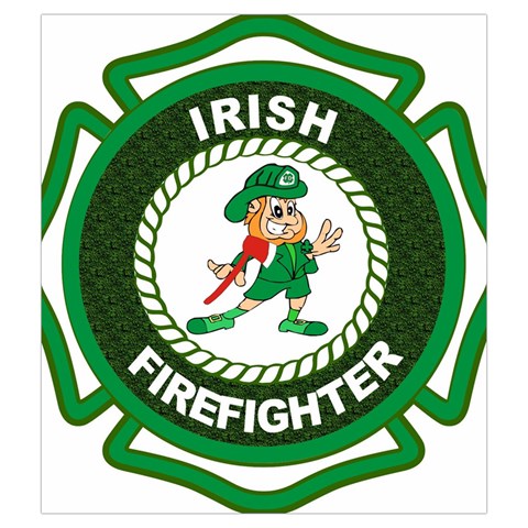 Irish Firefighter Drawstring Pouch (Medium) from ArtsNow.com Front