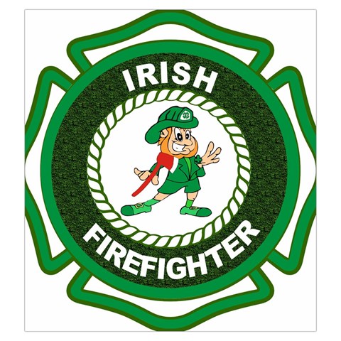 Irish Firefighter Drawstring Pouch (Large) from ArtsNow.com Front