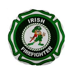 Irish Firefighter Standard 15  Premium Flano Round Cushion  from ArtsNow.com Front