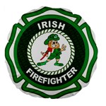 Irish Firefighter Large 18  Premium Flano Round Cushion 